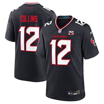 Men's Nike Nico Collins Navy Houston Texans Team 25th Season Game Jersey