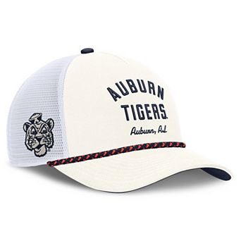 Unisex Nike White Auburn Tigers Mascot Rope Trucker Adjustable Hat