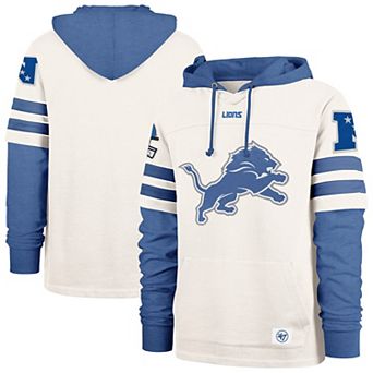 Men's '47 Cream Detroit Lions Cornerback Pullover Hoodie