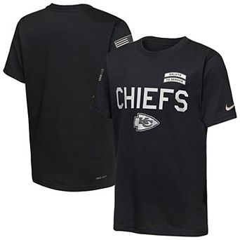 Youth Nike Black Kansas City Chiefs 2026 Salute to Service Sideline Dri-FIT T-Shirt