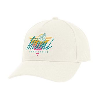 Men's adidas Cream Miami Hurricanes Elevated A-Frame Adjustable Hat