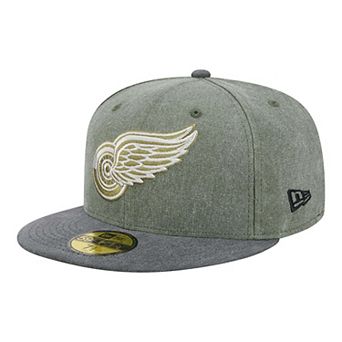 Men's New Era Olive/Black Detroit Red Wings Roll Call 59FIFTY Fitted Hat