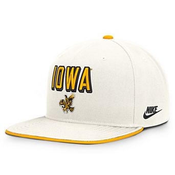 Men's Nike White Iowa Hawkeyes Legacy Letter & Mascot Pro Snapback Hat