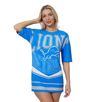 Women's Concepts Sport Blue Detroit Lions Mosaic Knit Nightdress