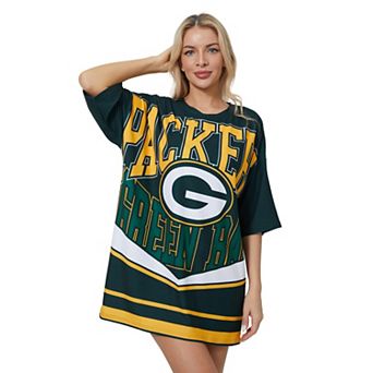 Women's Concepts Sport Green Green Bay Packers Mosaic Knit Nightdress