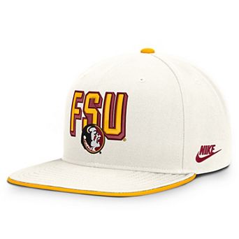 Men's Nike White Florida State Seminoles Legacy Letter & Mascot Pro Snapback Hat