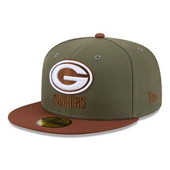Men's New Era Olive/Brown Green Bay Packers Color Pack 59FIFTY Fitted Hat