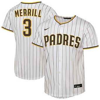 Youth Nike Jackson Merrill White San Diego Padres Home Replica Jersey