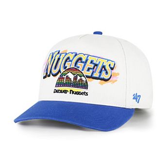 Men's '47 Cream/Royal Denver Nuggets City Paint Hitch Adjustable Hat