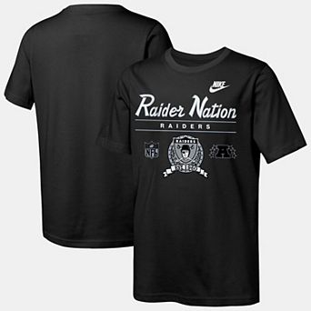 Youth Nike Black Las Vegas Raiders Hometown Rewind Slub Dri-FIT T-Shirt
