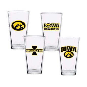 Iowa Hawkeyes 16oz. Collector Pint Glass Four-Piece Set