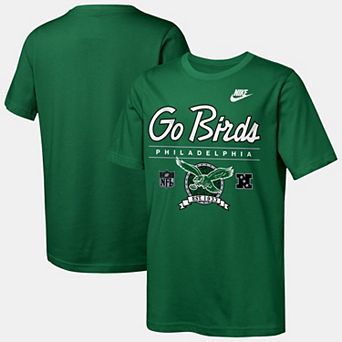 Youth Nike Kelly Green Philadelphia Eagles Hometown Rewind Slub Dri-FIT T-Shirt