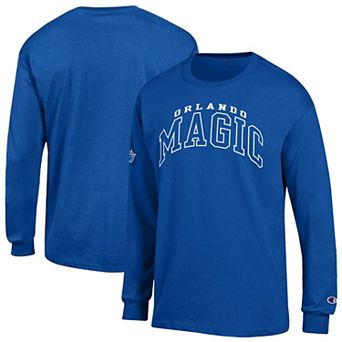 Men's Champion Blue Orlando Magic Jersey Long Sleeve T-Shirt