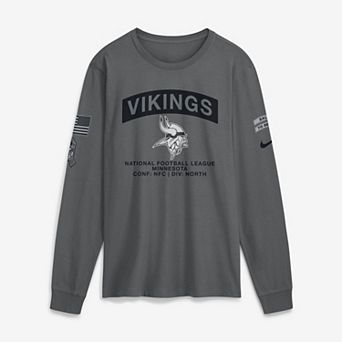 Men's Nike Gray Minnesota Vikings 2026 Salute to Service Long Sleeve T-Shirt