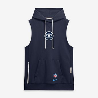 Men's Nike Navy Tennessee Titans 2026 Rivalries Collection Sideline Sleeveless Fleece Hoodie