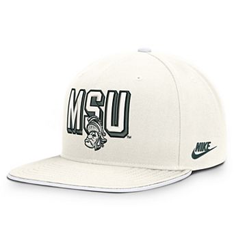 Men's Nike White Michigan State Spartans Legacy Letter & Mascot Pro Snapback Hat