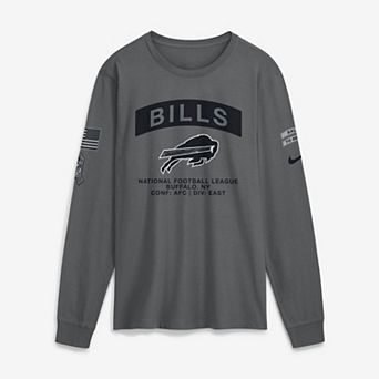 Men's Nike Gray Buffalo Bills 2026 Salute to Service Long Sleeve T-Shirt