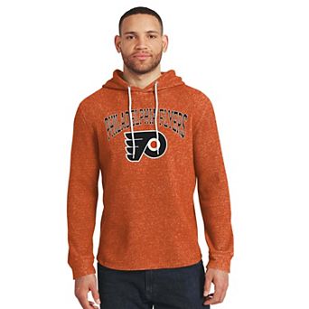 Men's Darius Rucker Collection by Fanatics Orange Philadelphia Flyers Waffle-Knit Hooded Tri-Blend Long Sleeve T-Shirt