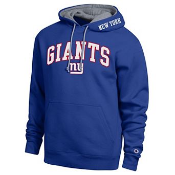 Men's Champion Royal/Heather Gray New York Giants Contrast Hoodie
