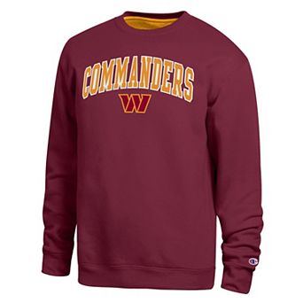 Men's Champion Burgundy Washington Commanders Contrast Lined Sweatshirt
