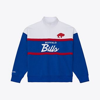 Women's Mitchell & Ness Royal Buffalo Bills Head Coach Quarter-Zip Pullover