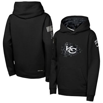Youth Nike Black Kansas City Chiefs 2026 Salute to Service Club Fleece Pullover Hoodie