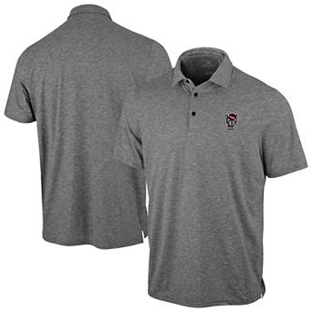 Men's Antigua Heather Black NC State Wolfpack Static Polo