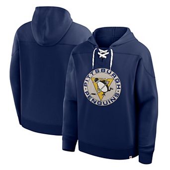 Men's Fanatics Navy Pittsburgh Penguins Fleece French Terry Pullover Hoodie