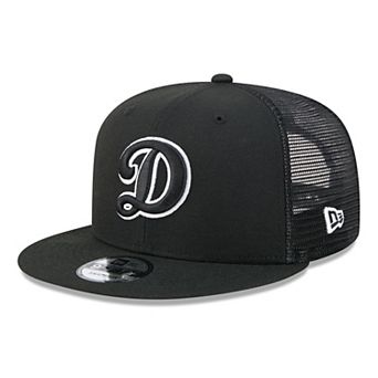 Men's New Era Black Los Angeles Dodgers 9FIFTY Adjustable Trucker Hat