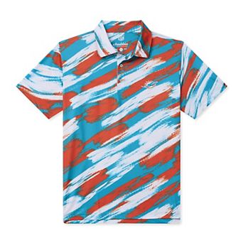Men's Chubbies Aqua Miami Dolphins Color Blitz Polo