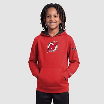 Youth Champion Scarlet New Jersey Devils Fleece Hoodie