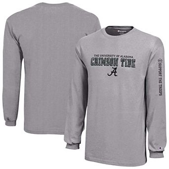 Youth Champion Heather Gray Alabama Crimson Tide Operation Hat Trick Long Sleeve T-Shirt