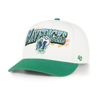 Men's '47 Cream/Green Dallas Mavericks City Paint Hitch Adjustable Hat