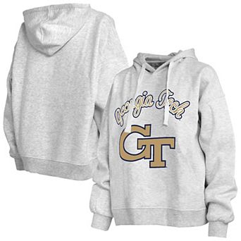 Women's Pressbox Heather Gray Georgia Tech Yellow Jackets Janise Pullover Hoodie