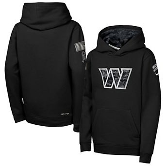 Youth Nike Black Washington Commanders 2026 Salute to Service Club Fleece Pullover Hoodie