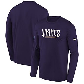 Youth Nike Purple Minnesota Vikings 2026 Rivalries Collection Sideline Legend Long Sleeve T-Shirt