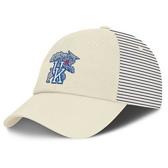 Men's Nike White Kentucky Wildcats Vault Logo Striped Club Adjustable Hat