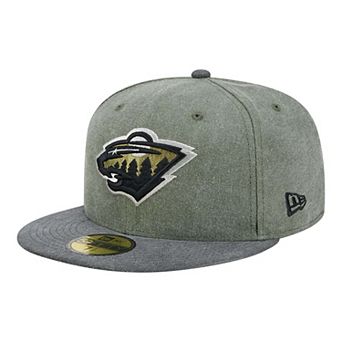 Men's New Era Olive/Black Minnesota Wild Roll Call 59FIFTY Fitted Hat