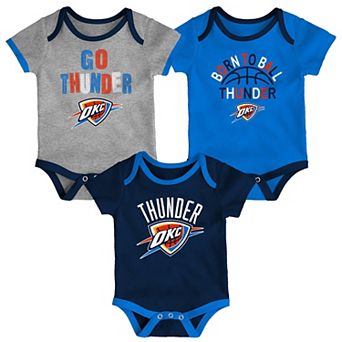 Newborn & Infant Outerstuff Oklahoma City Thunder Born To Ball 3-Pack Bodysuit Set