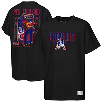 Youth Mitchell & Ness Black New England Patriots Retro Arcade T-Shirt