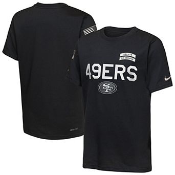 Youth Nike Black San Francisco 49ers 2026 Salute to Service Sideline Dri-FIT T-Shirt