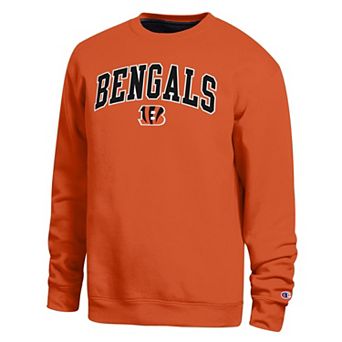 Men's Champion Orange Cincinnati Bengals Contrast Lined Sweatshirt