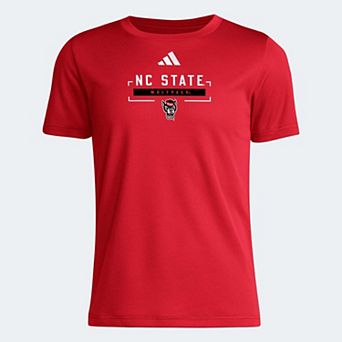 Youth adidas Red NC State Wolfpack AEROREADY Pre-Game T-Shirt