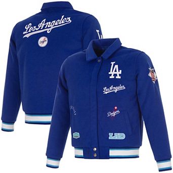 Women's JH Design Royal Los Angeles Dodgers Reversible Wool Full-Snap Jacket