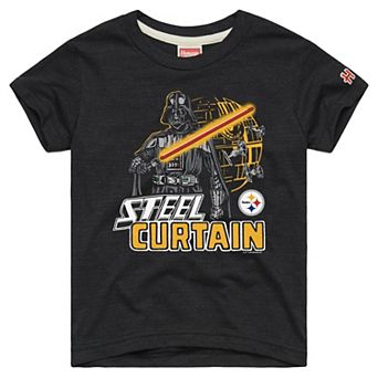 Toddler Homage Charcoal Pittsburgh Steelers NFL x Star Wars Dark Side Tri-Blend T-Shirt