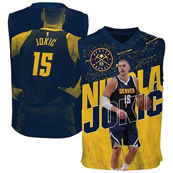 Youth Outerstuff Nikola Joki Navy Denver Nuggets Icon Play Jersey