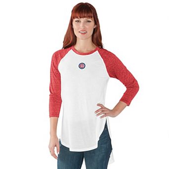 Women's G-III 4Her by Carl Banks White Chicago Cubs All Star 3/4-Sleeve Raglan T-Shirt