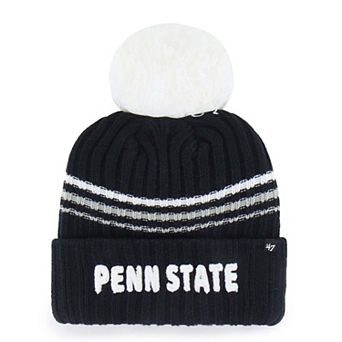 Women's '47 Navy Penn State Nittany Lions Seasonal Fuzzy Script Big Pom Knit Hat