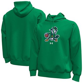 Men's Under Armour Kelly Green Notre Dame Fighting Irish Core Icon Fleece Pullover Hoodie