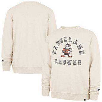 Men's '47 Tan Cleveland Browns Calderwood Well Worn French Terry Sweatshirt